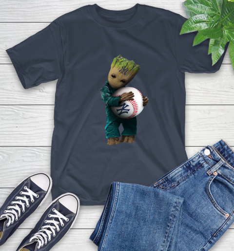 MLB Groot Guardians Of The Galaxy Baseball Sports New York Yankees T-Shirt 4