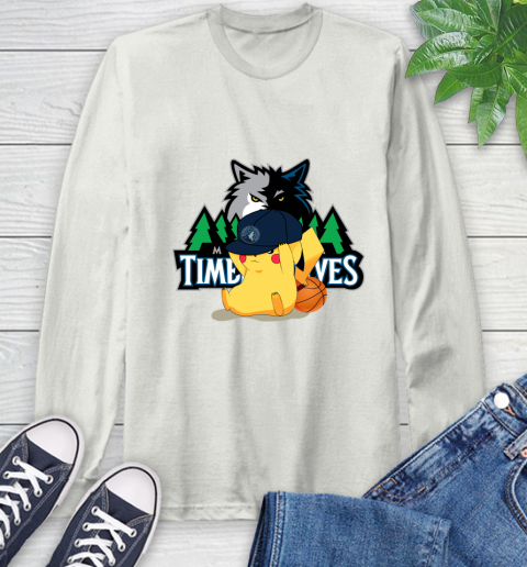 NBA Pikachu Basketball Sports Minnesota Timberwolves Long Sleeve T-Shirt 12