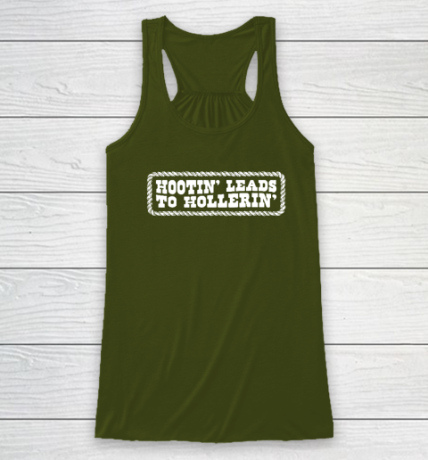Hootin' Leads To Hollerin' Groovy Racerback Tank 2