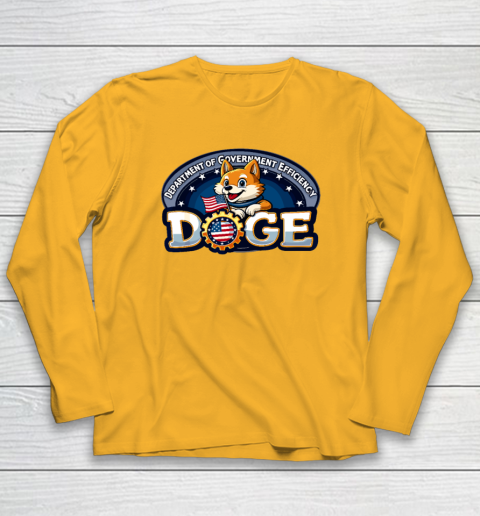 Funny DOGE Crypto Meme Department of Government Efficiency Long Sleeve T-Shirt 2