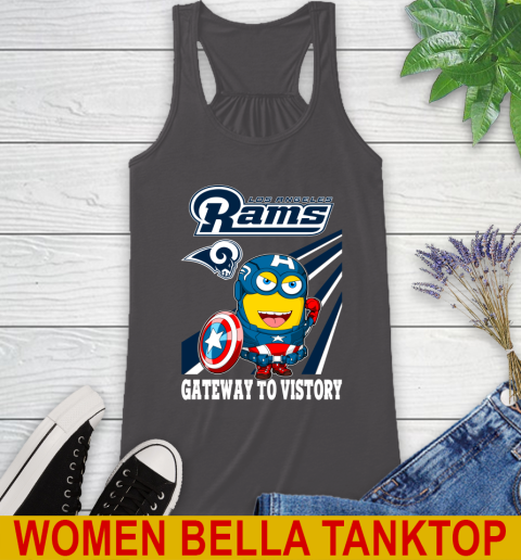 NFL Football Los Angeles Rams Captain America Marvel Avengers Minion Shirt Racerback Tank 10