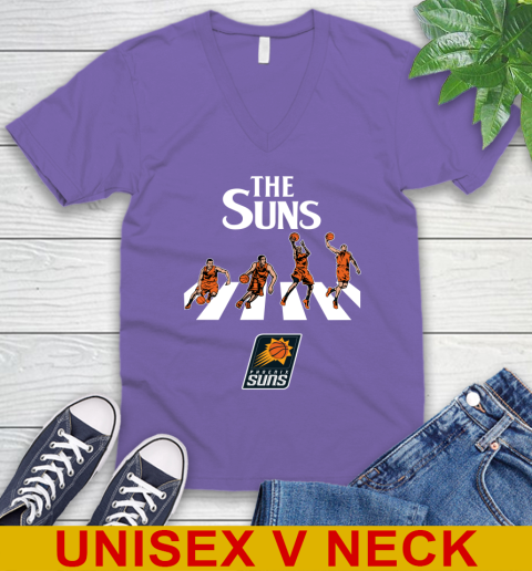 NBA Basketball Phoenix Suns The Beatles Rock Band Shirt V-Neck T-Shirt - Image 9