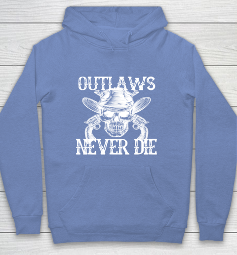 Outlaws Never Die shirt skull biker Youth Hoodie 8