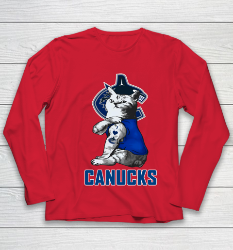 NHL My Cat Loves Vancouver Canucks Hockey Youth Long Sleeve 8