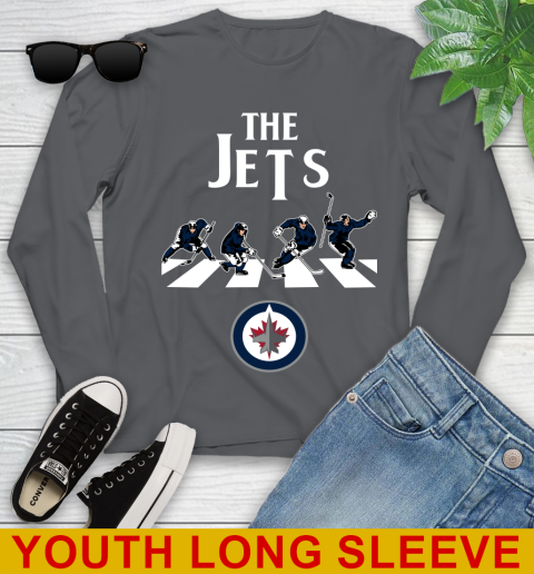 NHL Hockey Winnipeg Jets The Beatles Rock Band Shirt Youth Long Sleeve 9