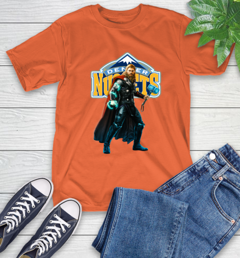 NBA Thor Avengers Endgame Basketball Denver Nuggets T-Shirt 5