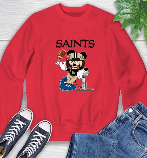 NFL New Orleans Saints Mickey Mouse Disney Super Bowl Football T Shirt Sweatshirt 10