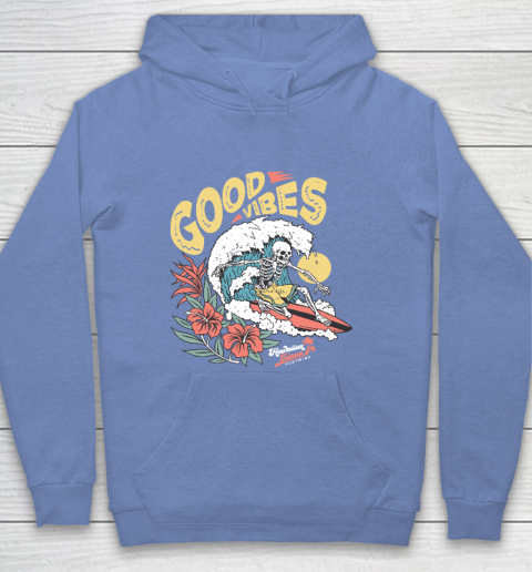 Good Vibes Skeleton Surfer Youth Hoodie 8