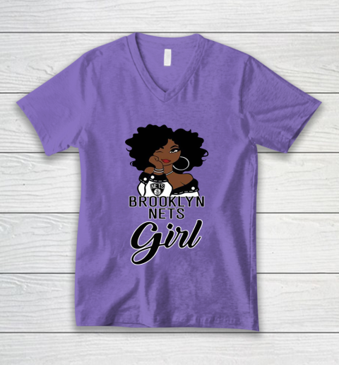 Brooklyn Nets Girl NBA V-Neck T-Shirt 9