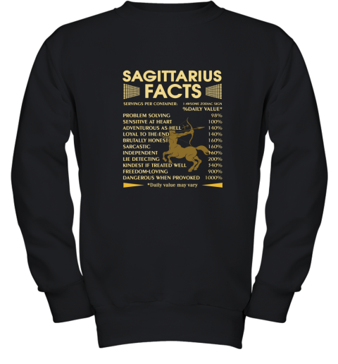 Zodiac Sagittarius Facts Awesome Zodiac Sign Daily Value Youth Sweatshirt