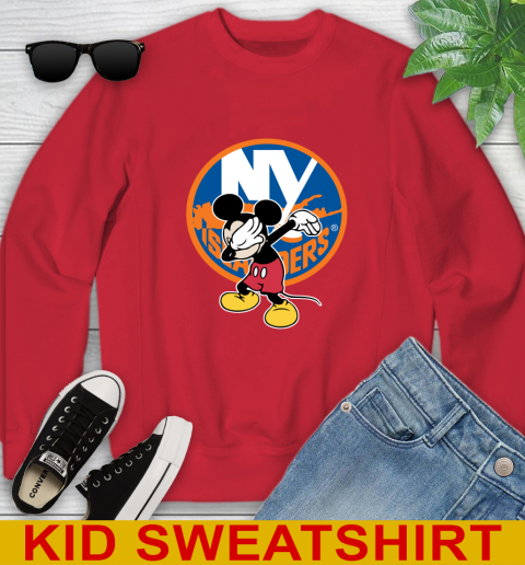 New York Islanders NHL Hockey Dabbing Mickey Disney Sports Youth Sweatshirt 8