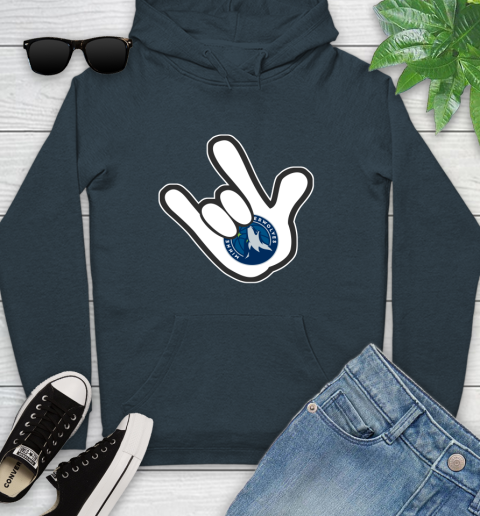 Minnesota Timberwolves NBA Basketball Mickey Rock Hand Disney Youth Hoodie 8
