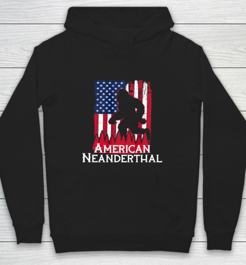 Proud American Neanderthal US Flag for Proud Neanderthals Hoodie