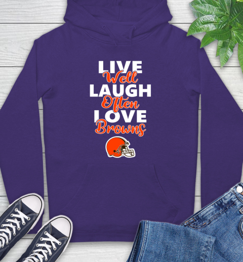 NFL Football Cleveland Browns Live Well Laugh Often Love Shirt Hoodie 5