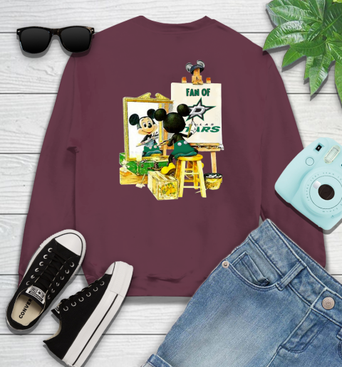 NHL Hockey Dallas Stars Mickey Drawing Shirt 108