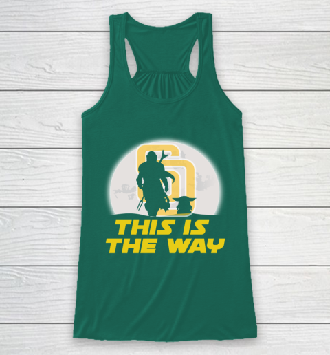 San Diego Padres MLB Baseball Star Wars Yoda And Mandalorian This Is The Way Racerback Tank 5