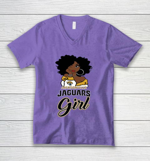 Jacksonville Jaguars Girl NFL V-Neck T-Shirt 9