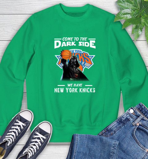 NBA Come To The Dark Side We Have New York Knicks Star Wars Darth Vader Basketball Sweatshirt 7