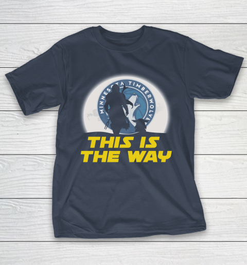 Minnesota Timberwolves NBA Basketball Star Wars Yoda And Mandalorian This Is The Way T-Shirt 3