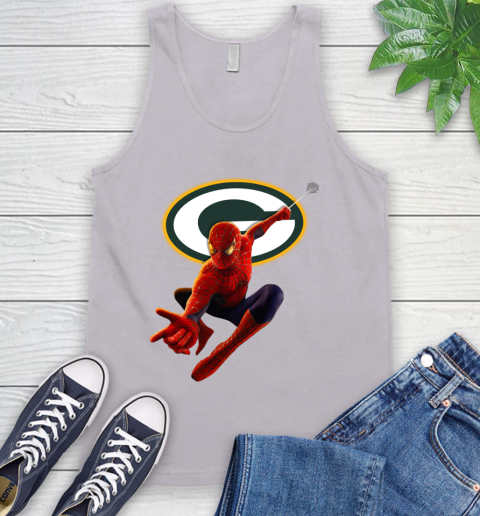 NFL Spider Man Avengers Endgame Football Green Bay Packers Tank Top 4