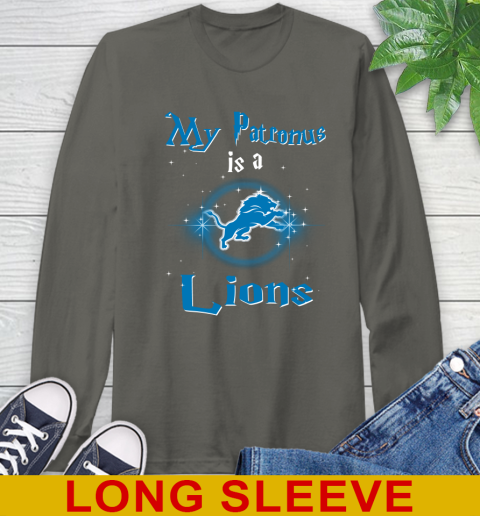 NFL Football Harry Potter My Patronus Is A Detroit Lions Long Sleeve T-Shirt 10