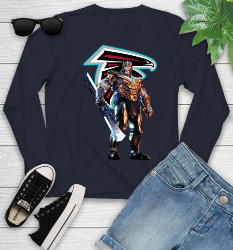 NFL Thanos Gauntlet Avengers Endgame Football Atlanta Falcons Youth Long Sleeve 3