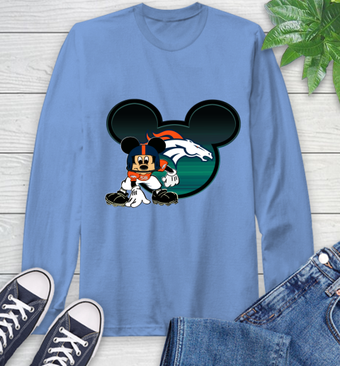 NFL Denver Broncos Mickey Mouse Disney Football T Shirt Long Sleeve T-Shirt 11