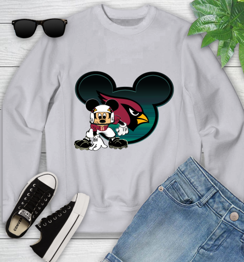 NFL Arizona Cardinals Mickey Mouse Disney Football T Shirt Youth Sweatshirt 4