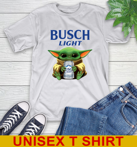 Star Wars Baby Yoda Hugs Busch Light Beer Shirt 12