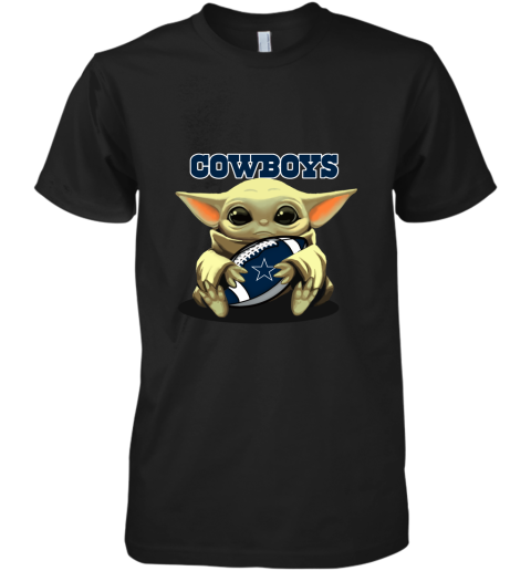 Baby Yoda Loves The Dallas Cowboys Star Wars NFL Premium Men's T-Shirt