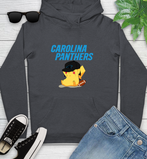 NFL Pikachu Football Sports Carolina Panthers Youth Hoodie 8