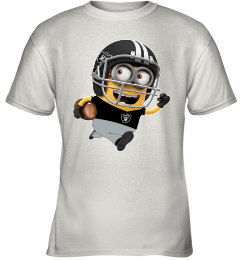 NFL Oakland Raiders Minions Disney Football Sports zB4lPH904JK youth t shirt 26 95 151514 front white
