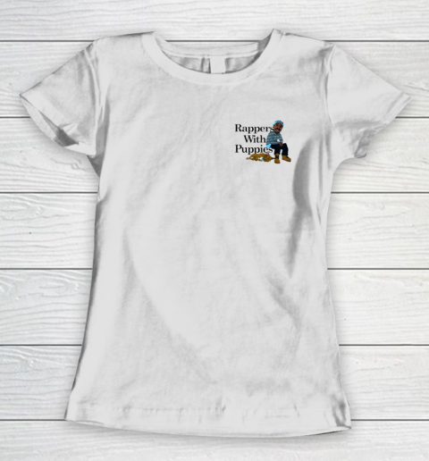 Rappers With Puppies Front and Back Women's T-Shirt