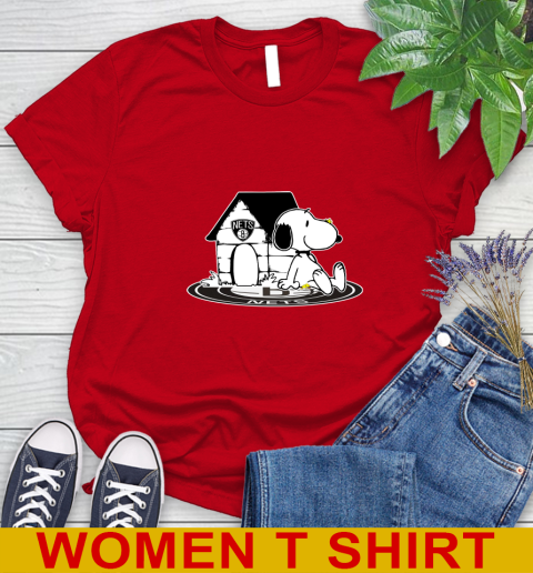 NBA Basketball Brooklyn Nets Snoopy The Peanuts Movie Shirt Women's T-Shirt 10