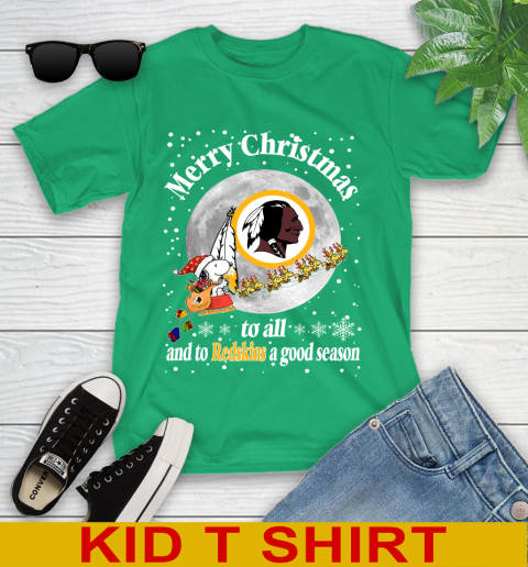 Washington Redskins Merry Christmas To All And To Redskins A Good Season NFL Football Sports Youth T-Shirt 7