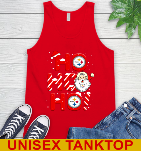 Pittsburgh Steelers NFL Football Ho Ho Ho Santa Claus Merry Christmas Shirt Tank Top 5