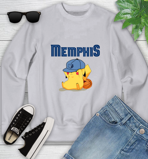 NBA Pikachu Basketball Sports Memphis Grizzlies Youth Sweatshirt 4