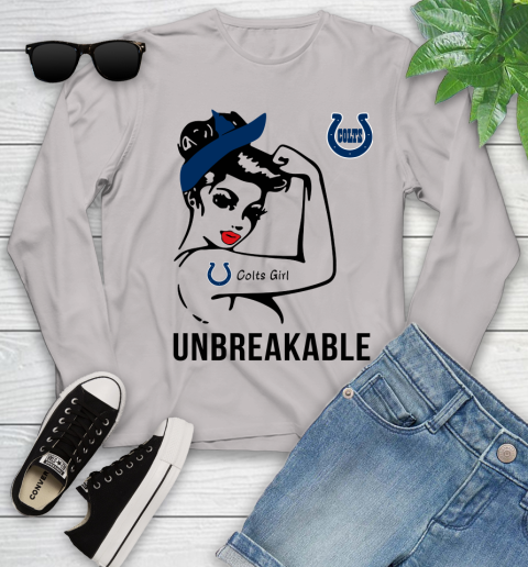 NFL Indianapolis Colts Girl Unbreakable Football Sports Youth Long Sleeve 9