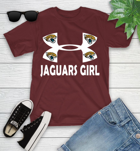 NFL Jacksonville Jaguars Girl Under Armour Football Sports Youth T-Shirt 14