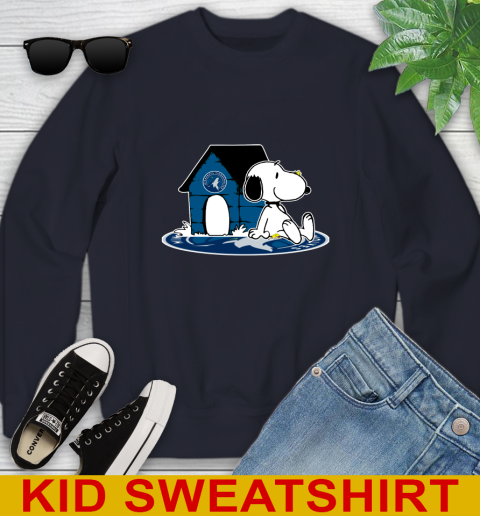 NBA Basketball Minnesota Timberwolves Snoopy The Peanuts Movie Shirt Youth Sweatshirt 3