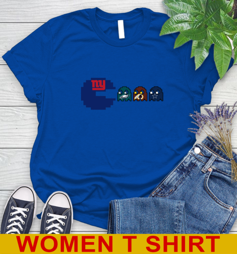 New York Giants NFL Football Pac Man Champion Women's T-Shirt 9