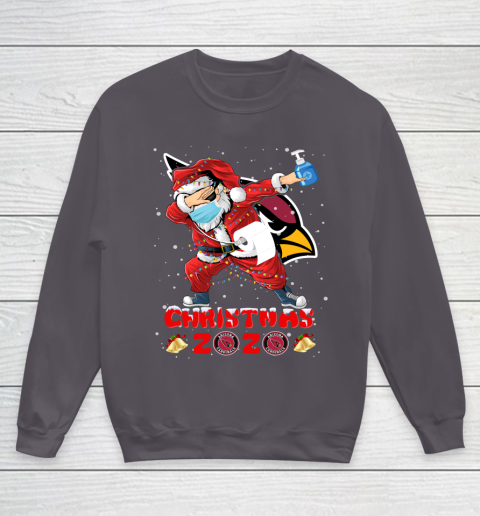 Arizona Cardinals Funny Santa Claus Dabbing Christmas 2020 NFL Youth Sweatshirt 5