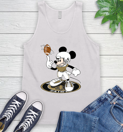 NFL Football New Orleans Saints Cheerful Mickey Disney Shirt Tank Top 2