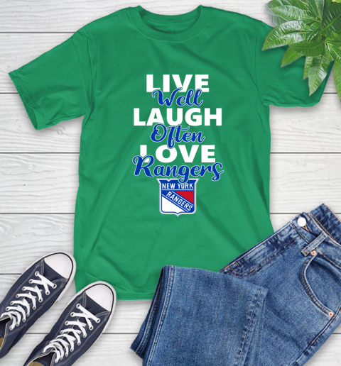 NHL Hockey New York Rangers Live Well Laugh Often Love Shirt T-Shirt 8