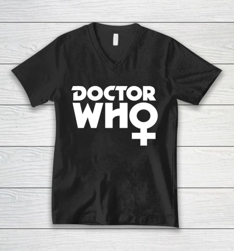 Doctor Who Shirt The Doctor is a Woman V-Neck T-Shirt