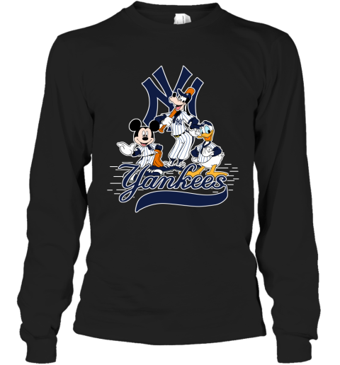 MLB New York Yankees Mickey Mouse Donald Duck Goofy Baseball T