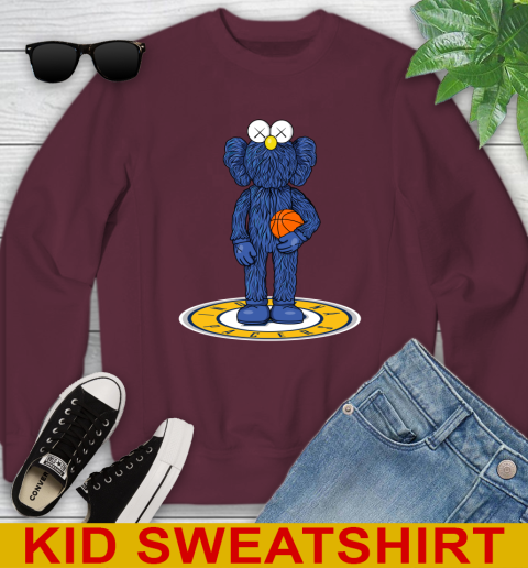 NBA Basketball Indiana Pacers Kaws Bff Blue Figure Shirt Youth Sweatshirt 5