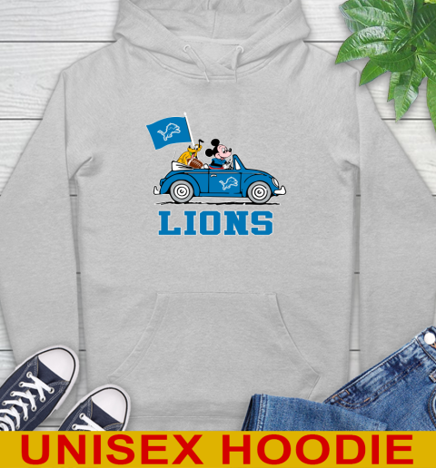 NFL Football Detroit Lions Pluto Mickey Driving Disney Shirt Hoodie 6
