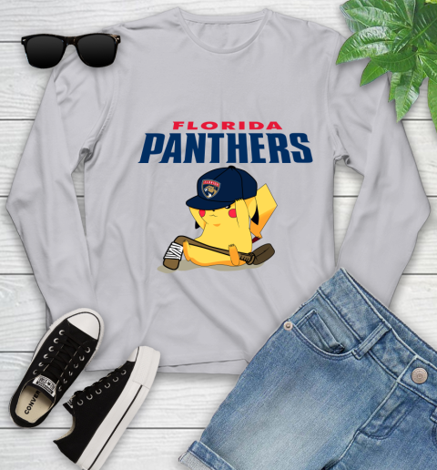 NHL Pikachu Hockey Sports Florida Panthers Youth Long Sleeve 5