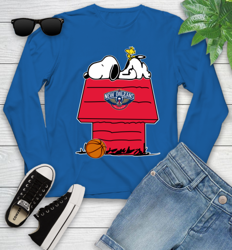 New Orleans Pelicans NBA Basketball Snoopy Woodstock The Peanuts Movie Youth Long Sleeve 9